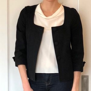 Jackie O style black jacket
